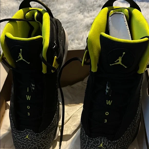 Jordan 6 Rings Black and Gray Sneakers - Picture 7 of 11